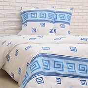 Постільна білизна 40-0088 White Blue бязь gold Nostra