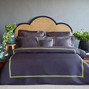 Постільна білизна MieCasa сатин Milano antrasit-yesil антрацит-зелений