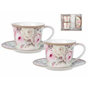 Набор чайный фарфоровый из 4 предметов 220 мл Английская роза Lefard 924-565