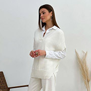 Жилетка в'язана Jolie Art Knit молочна