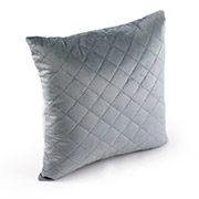 Декоративна двостороння подушка Velour Dark grey Ромб Руно