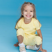 Костюм для дівчинки КС777 футболка та бриджі Бембі C00-лимонний