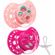 Пустушка силіконова динамічна Folky Girl 3-6 міс. (2 шт.) Lovi 22 / 842girl