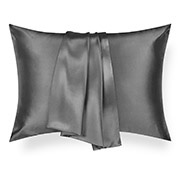 Шовкова наволочка Love You темно-сіра