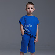 Костюм для хлопчика КС774 футболка та шорти Бембі 800-синій