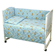 Спальний комплект для дитячого ліжечка Руно 977У Іграшки блакитний