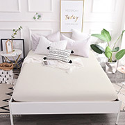 Простирадло на гумці MirSon сатин 0001 Moko White