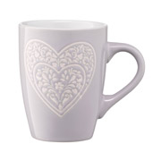 Чашка керамічна 330 мл Heart Ardesto AR3467GR сіра