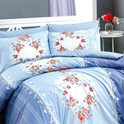 Постільна білизна Орнамент блакитний квітковий 150120 бязь-light Selena