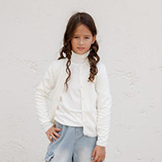Кофта на ґудзиках для дівчинки Дженіс Art Knit молочний