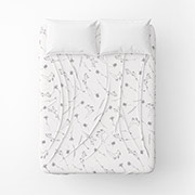 Простирадло з бязі Волошки сірі на білому Щ120 Home Line