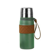 Термос з кришкою flip та ситечком 700 мл Yiwu HP-14-7GR зелений