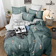 Комплект постельного белья Selena сатин Кактусы Изумруд 300429 