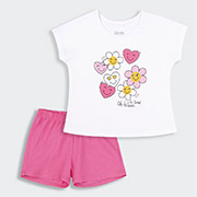 Піжама для дівчинки ПЖ50 супрем Бембі 130-білий-рожевий