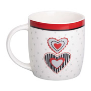 Чашка фарфорова 400 мл I Love You Liling Rongxiang Ceramic RX-N240147W біла