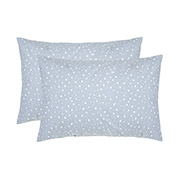 Набір із двох бязевих наволочок Зірки різні Home Line сіро-блакитний