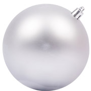Куля новорічна 10 см Novogod'ko 974047 срібло матова