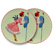 Набір тарілок порцелянових 2 шт 20.5 см Miss Christmas Lefard 924-890 салатовий