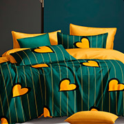 Постільна білизна Лимонне серце сатин Selena 300478