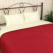 Покривало двостороннє декоративне Руно Гранада бордово-молочне