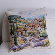 Декоративна гобеленова подушка Лавандова провінція Прованс