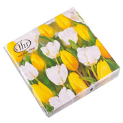 Набір серветок паперових 20 шт 32х32 см Тюльпани Ideal Home 694-019