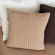 Наволочка вязаная декоративная Cotton Прованс бежевая