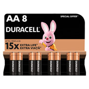 Лужні батарейки Duracell AA 8 шт в упаковці