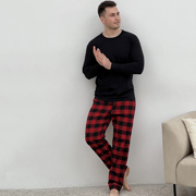 Піжама чоловіча демісезонна Cosy чорно-червона