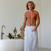 Кілт чоловічий вафельний для лазні та сауни P-702 Cosy світло-сірий