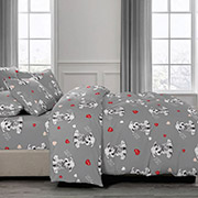 Постільна білизна Песики grey 102236 бязь-люкс Selena