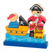 Магнитный деревянный пазл Viga Toys Пират 50077