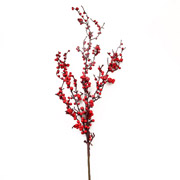 Гілка декоративна 98 см із червоними ягодами Yes! Fun 973489 засніжена