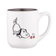 Чашка керамічна 380 мл Dog Ardesto AR3057 біло-сіра