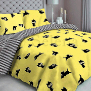 Комплект постільної білизни бязь люкс Жовті Котики Selena