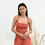 Топ в'язаний жіночий прямий Joy Art Knit кораловий