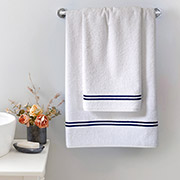 Рушник махровий Milano MieCasa beyaz-lacivert білий-синій