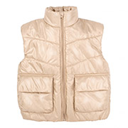 Жилет демисезонный для девочки ЖЛ53 плащевка Бемби G00-бежевый