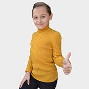 Гольф для дівчинки Art Knit Pretty гірчичний