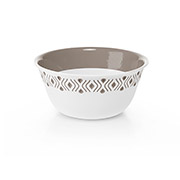 Миска пластикова Tosca діаметр 19 см Stefanplast 55001 біло-сіра