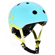 Шлем защитный детский Scoot and Ride, голубика, с фонариком, 45-51см (XXS/XS)