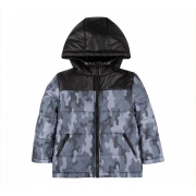 Куртка зимова для хлопчика Бембі КТ295 сіра з чорним