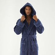 Довгий чоловічий халат Nusa NS-7230 fume