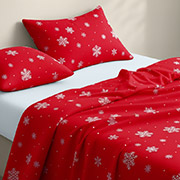 Постільна білизна Snowflakes Cranberry CS4 фланель Cosas простирадло на гумці