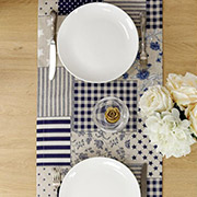 Доріжка Печворк синій Господиня Прованс