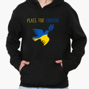 Худі чоловічий Peace For Ukraine MobiPrint 9225-3688 чорний