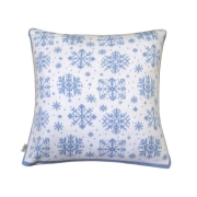 Наволочка в'язана Сніжинка блакитно-біла 187 45 * 45