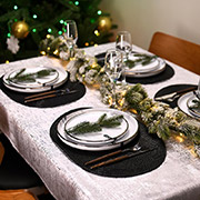 Скатертина Shine Ardesto сріблястий