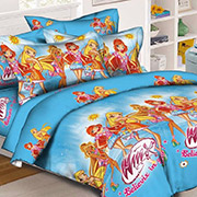 Комплект постельного белья подростковый ранфорс Winx Blue Selena 210131