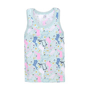 Майка для дівчинки 2505228зай рібана Татошка м'ятний з принтом